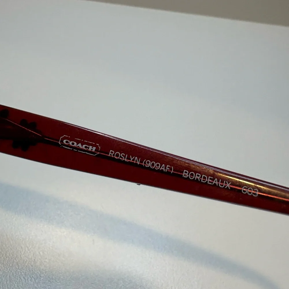 COACH EYEGLASSES Roslyn (909AF) Bordeaux 603 /‎ 49-17-135 COACH GLASSES FRAMES